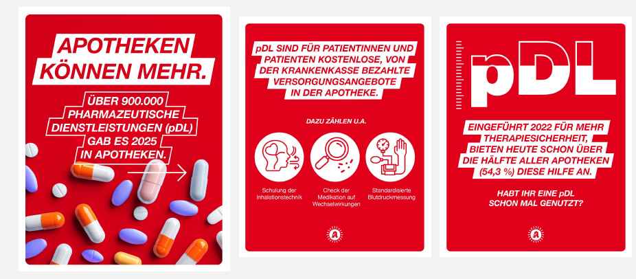 904.520 pharmazeutischen Dienstleistungen (pDL), wurden im letzten Jahr erbracht. Bei diesen pDL nehmen wir uns extra viel Zeit für eure Gesundheit: Wir schulen euch zur richtigen Inhalationstechnik, checken eure Medikamente auf Wechselwirkungen oder messen euren Blutdruck. Kommt vorbei und bleibt gesund!